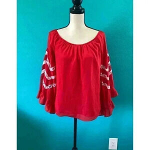 ⭐️ VaVa by joy Han off the shoulder red top in size xs